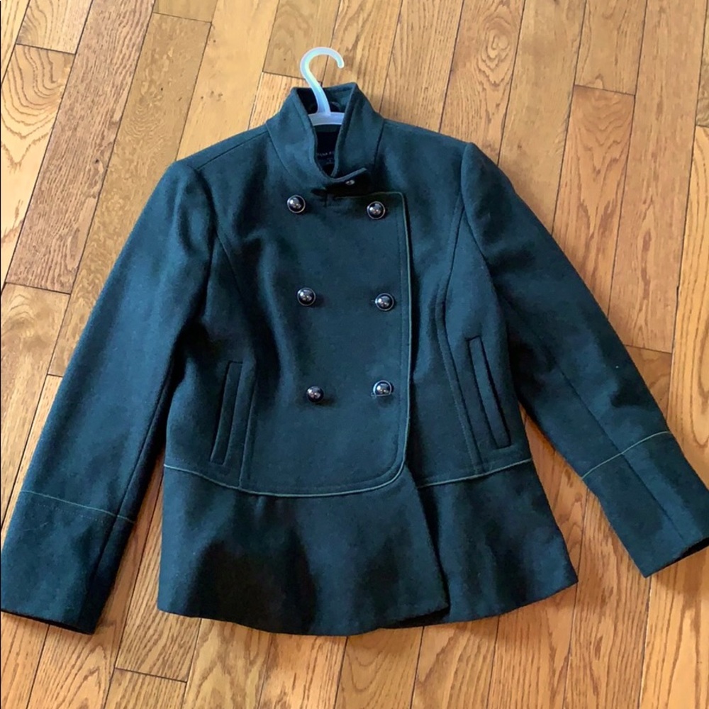 Banana Republic Petite Olive Green Wool Jacket